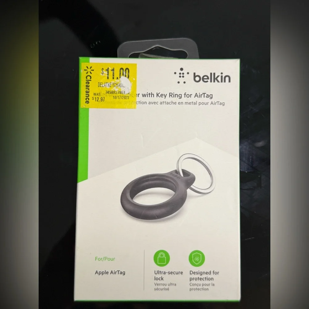 Belkin Key Ring Holder for AirTag - Black